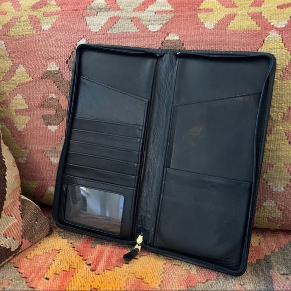Coach Handbags - Vintage Coach Leather Zip-Around Travel Wallet